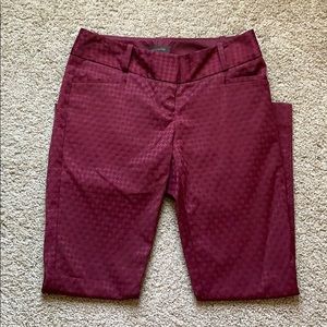 Burgundy ankle/crop dress pants